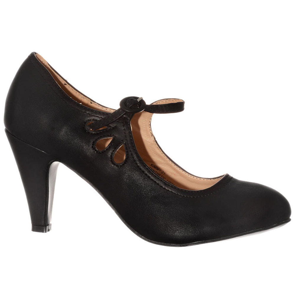 NEW Vintage Pinup Maryjane Heels Pumps in Black